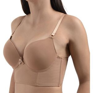 Daisy Fuentes 40C Nude Daisy Fuentes Long Waist Bra Padded Underwire Bra NWOT